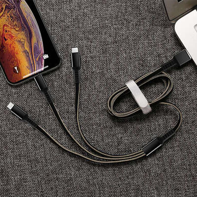 3 In 1 Multi Charging Cable Nylon Braided USB To Type-C Micro USB Lightning Fast Charging Cord-12m
3 In 1 Multi Charging Cable Nylon Braided USB To Type-C Micro USB Lightning Fast Charging Cord-12m