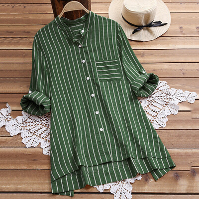 Starmoon Women Casual Plus Size Vertical Stripe Loose Linen Button Tunic Shirt Blouse
Starmoon Women Casual Plus Size Vertical Stripe Loose Linen Button Tunic Shirt Blouse