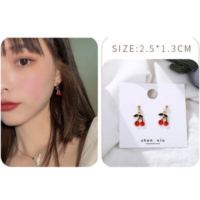 New Hot Sell Small Stud Earrings Set For Women Girl Stud Earrings Vintage Cherry Pattern Alloy Wild Sweet Jewelry Earrings
New Hot Sell Small Stud Earrings Set For Women Girl Stud Earrings Vintage Cherry Pattern Alloy Wild Sweet Jewelry Earrings