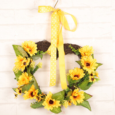 〖Follure〗30×40cm Heart-shaped Ribbon Sunflower Wreath Wall Ornament Christmas Decoration
〖Follure〗30×40cm Heart-shaped Ribbon Sunflower Wreath Wall Ornament Christmas Decoration