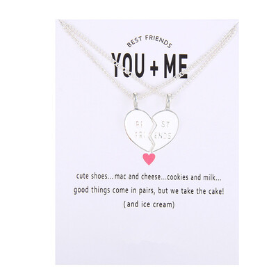 New Arrived glaze Friendship Broken Heart Best Friend You And Me Alloy Clavicle Pendant Necklace Jewelry
New Arrived glaze Friendship Broken Heart Best Friend You And Me Alloy Clavicle Pendant Necklace Jewelry