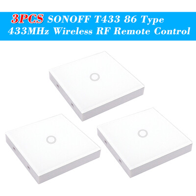 3PCS SONOFF T433 86 Type Luxury Wall Touch Panel Sticky 433MHz Wireless RF Remote Control Transmitter Automation Modules 1 Gang Su
3PCS SONOFF T433 86 Type Luxury Wall Touch Panel Sticky 433MHz Wireless RF Remote Control Transmitter Automation Modules 1 Gang Su