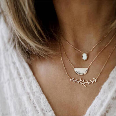 Fashion Necklace Branches Semicircle Oval Crystal Pendant Multilayer Gold Necklace Set Beautiful Lady Valentines Day Gifts
Fashion Necklace Branches Semicircle Oval Crystal Pendant Multilayer Gold Necklace Set Beautiful Lady Valentines Day Gifts