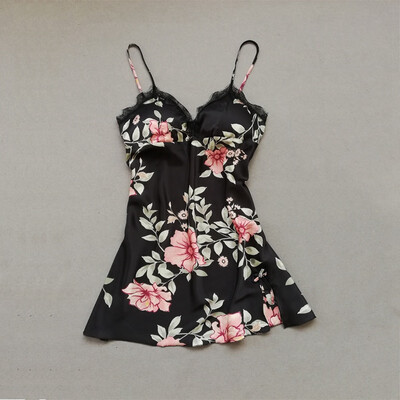 Ladies Sexy Padded Night Dress Women Sleeveless V-neck Nightgown Flower Printed Sleepwear
Ladies Sexy Padded Night Dress Women Sleeveless V-neck Nightgown Flower Printed Sleepwear