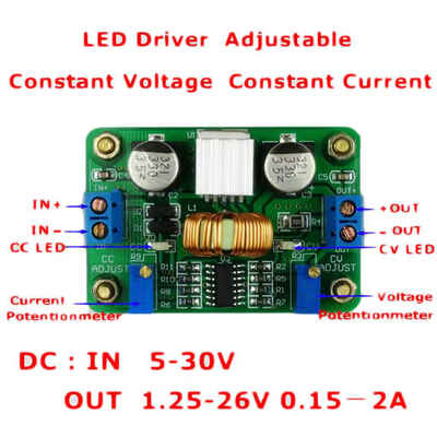 LED Driver 12v5v 2A DC-DC Constant Voltage Constant Current Converter Buck Adjustable Step-down Power Supply Module
LED Driver 12v5v 2A DC-DC Constant Voltage Constant Current Converter Buck Adjustable Step-down Power Supply Module