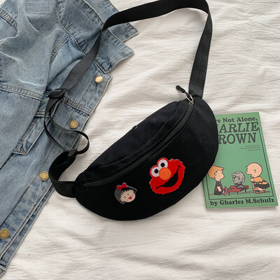 2019 new casual wild shoulder bag simple sports canvas pocket female cartoon cute Sesame Street Messenger bag
2019 new casual wild shoulder bag simple sports canvas pocket female cartoon cute Sesame Street Messenger bag