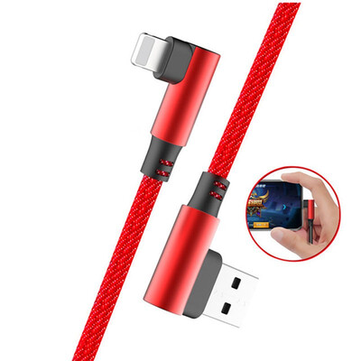 90 Degree Data Cable Shape Double Elbow Game Fast Charging Cable Fabric Nylon Braid Cable for iPhone Type C Android
90 Degree Data Cable Shape Double Elbow Game Fast Charging Cable Fabric Nylon Braid Cable for iPhone Type C Android