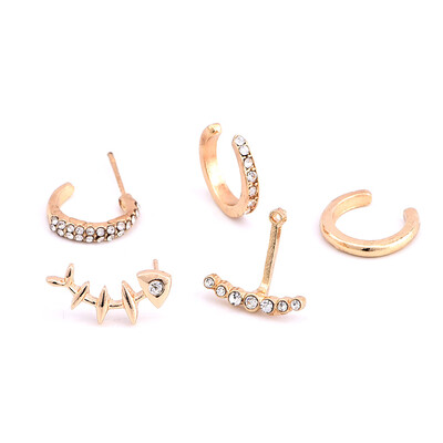 4 PcsSet Ear Stud Crystal Rhinestones Fish Bone Earrings Ear Clip Women Girls Fashion Jewelry Gift
4 PcsSet Ear Stud Crystal Rhinestones Fish Bone Earrings Ear Clip Women Girls Fashion Jewelry Gift