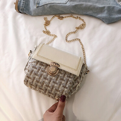 2019 new simple contrast color woven bag fashion casual wild shoulder bag female Sen temperament chain Messenger bag
2019 new simple contrast color woven bag fashion casual wild shoulder bag female Sen temperament chain Messenger bag