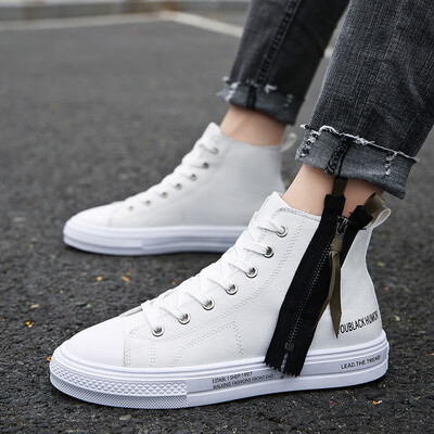 Mens shoes fall Joker casual high canvas board shoes Korean fashion students with tide shoes
Mens shoes fall Joker casual high canvas board shoes Korean fashion students with tide shoes