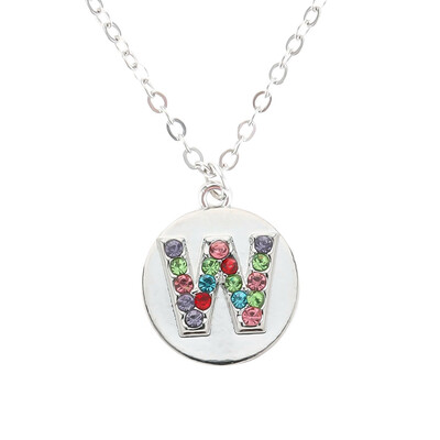Silver Alphabet Initial Letter A To Z Pendant Necklace Colorful Rhinestone Pendant Birthday Gifts Christmas Gifts For Women Girls
Silver Alphabet Initial Letter A To Z Pendant Necklace Colorful Rhinestone Pendant Birthday Gifts Christmas Gifts For Women Girls