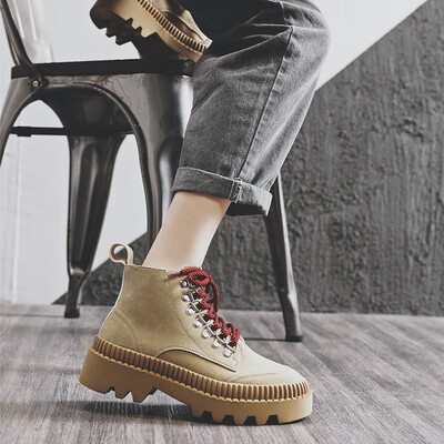 Thick-bottom Martin boots female British wind autumn&winter new round head strap motorcycle
Thick-bottom Martin boots female British wind autumn&winter new round head strap motorcycle