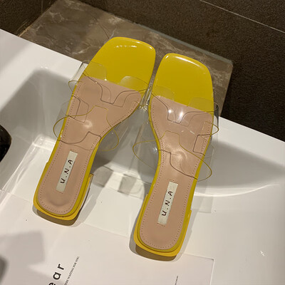 2019 New summer clear crystal cool slippers womens outer dress red Korean high heel&thick heel
2019 New summer clear crystal cool slippers womens outer dress red Korean high heel&thick heel