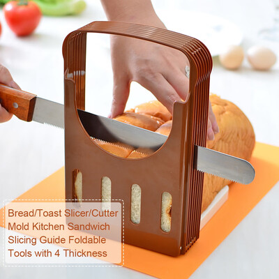 Bread CutterYMIKO BreadToast SlicerCutter Mold Kitchen Sandwich Slicing Guide Foldable Tools with 4 Thickness Bread Slicer
Bread CutterYMIKO BreadToast SlicerCutter Mold Kitchen Sandwich Slicing Guide Foldable Tools with 4 Thickness Bread Slicer