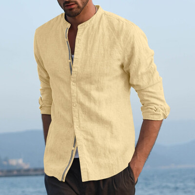 Toponeto Mens Baggy Linen Blend Patchwork Solid Color Long Sleeve Stand Collar Shirts
Toponeto Mens Baggy Linen Blend Patchwork Solid Color Long Sleeve Stand Collar Shirts