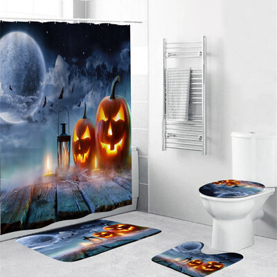 〖Follure〗Halloween festival 4PCS Non Slip Toilet Polyester Cover Mat Set Bathroom Curtain
〖Follure〗Halloween festival 4PCS Non Slip Toilet Polyester Cover Mat Set Bathroom Curtain