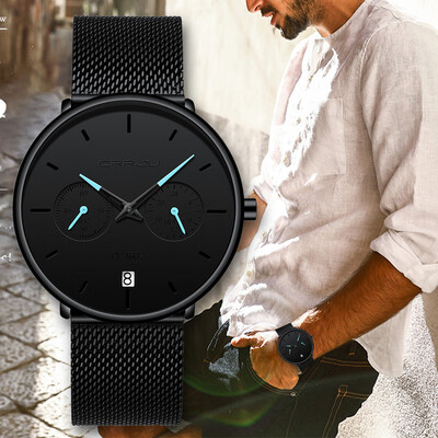 Gobestart CRRJU Mens Watch Waterproof Calendar Steel Mesh with Chronograph Quartz Watch
Gobestart CRRJU Mens Watch Waterproof Calendar Steel Mesh with Chronograph Quartz Watch