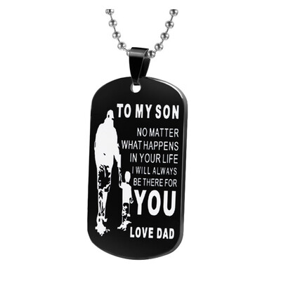 Dog Tags Pendant Necklace Family Jewelry To My Son Daughter We Love You Love Dad Mom Necklace Military Army Cards
Dog Tags Pendant Necklace Family Jewelry To My Son Daughter We Love You Love Dad Mom Necklace Military Army Cards