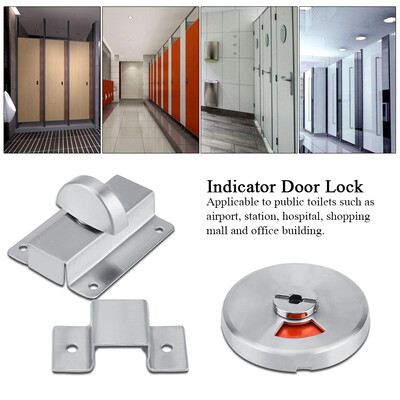 Bathroom Restroom Toilet Privacy Bolt Door Lock with Vacant Engaged Indicator&Screw Fitting 
Bathroom Restroom Toilet Privacy Bolt Door Lock with Vacant Engaged Indicator&Screw Fitting