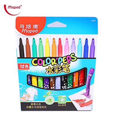 Maped Universal Bright Colorful Watercolor Brush Pen Water Based Marker with 12 Colors
Maped Universal Bright Colorful Watercolor Brush Pen Water Based Marker with 12 Colors