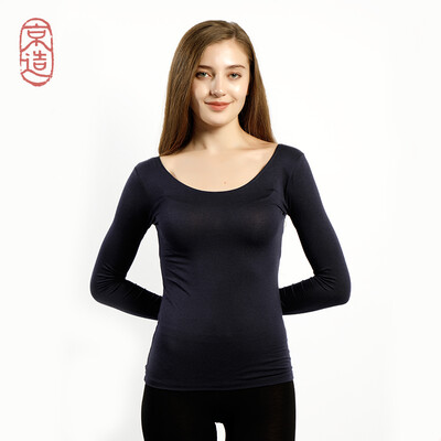 JZAO Womens thermal underwear large round neck thin section heating fiber bottoming shirt sexy self-cultivation 9 points sleeve T-shirt
JZAO Womens thermal underwear large round neck thin section heating fiber bottoming shirt sexy self-cultivation 9 points sleeve T-shirt