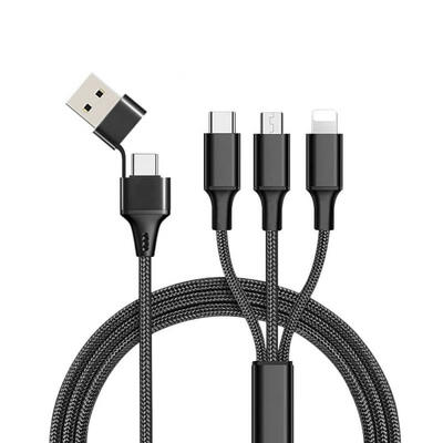 USB&USB-C to 3 in 1 USB Multi Charger Cord with iPhone Lightning Type C Micro USB-12m
USB&USB-C to 3 in 1 USB Multi Charger Cord with iPhone Lightning Type C Micro USB-12m