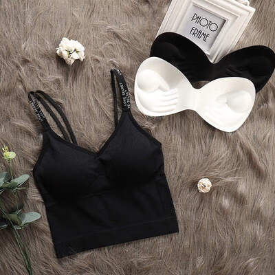 Summer New Letter Sling Beauty Back Sexy Bottoming Seamless Vest Removable Padded Camisole
Summer New Letter Sling Beauty Back Sexy Bottoming Seamless Vest Removable Padded Camisole