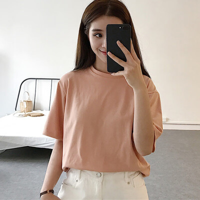 Women Summer Solid V-Neck T-shirt Female Casual Short Sleeve Basic Tees Ladies Loose Tops Plus Size Feminina Tshirt
Women Summer Solid V-Neck T-shirt Female Casual Short Sleeve Basic Tees Ladies Loose Tops Plus Size Feminina Tshirt