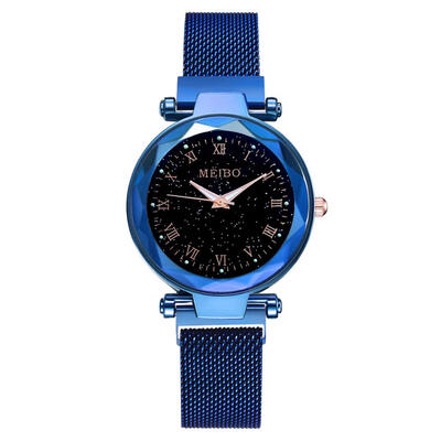 Women Rose Gold Mesh Magnet Buckle Starry Watch Casual Luxury Women Geometric Surface Quartz Watches Relogio Feminino50
Women Rose Gold Mesh Magnet Buckle Starry Watch Casual Luxury Women Geometric Surface Quartz Watches Relogio Feminino50