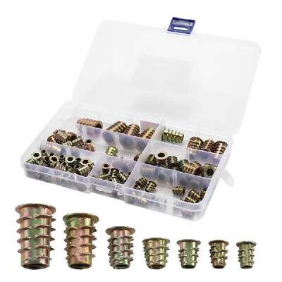Multifunctional 100PCS Inner And Outdoor Nuts Alloy Furniture Socket Tip Cap Screw Sockets Thread Insert Assorted Tool Kit For Woo
Multifunctional 100PCS Inner And Outdoor Nuts Alloy Furniture Socket Tip Cap Screw Sockets Thread Insert Assorted Tool Kit For Woo