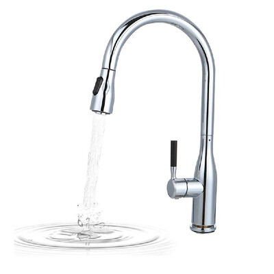 High Arc Pull Out Kitchen Sink Faucets Bathroom Basin Faucets Pull Down Sprayer Ceramic Valve Core Chrome Finished 360 Degree Swiv
High Arc Pull Out Kitchen Sink Faucets Bathroom Basin Faucets Pull Down Sprayer Ceramic Valve Core Chrome Finished 360 Degree Swiv