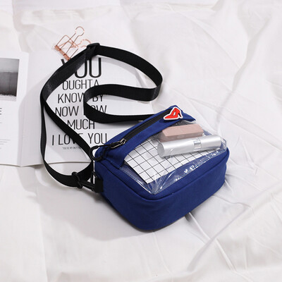 Transparent mini bag female casual canvas one shoulder small square bag ins Japanese original Sufeng oblique satchel bag
Transparent mini bag female casual canvas one shoulder small square bag ins Japanese original Sufeng oblique satchel bag