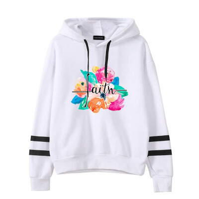 2019 New Autumn Women Fashion Casual Flower Faith Print Hoodie Long Sleeve Hooded Sweatshirt Loose Pullover
2019 New Autumn Women Fashion Casual Flower Faith Print Hoodie Long Sleeve Hooded Sweatshirt Loose Pullover