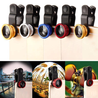 3 in1 Fish Eye Wide Angle Macro Camera Clip-on Lens for Universal Cell Phone 2017 New
3 in1 Fish Eye Wide Angle Macro Camera Clip-on Lens for Universal Cell Phone 2017 New