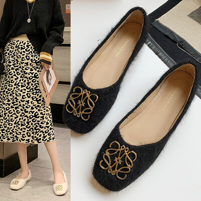 Mao Mao single shoes female autumn new round buckle Korean version of the wild flat peas shoes fas
Mao Mao single shoes female autumn new round buckle Korean version of the wild flat peas shoes fas