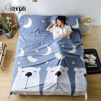 Wolf walker dirty sleeping bag cotton portable travel tourist hotel hotel anti-dirty sheets adult indoor bear blue 180230cm LXZ-2033
Wolf walker dirty sleeping bag cotton portable travel tourist hotel hotel anti-dirty sheets adult indoor bear blue 180230cm LXZ-2033