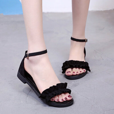 Sandals Female Summer Flat Bottom Student Simple Summer Korean Version Lace Fairy Wind Evening Shoes
Sandals Female Summer Flat Bottom Student Simple Summer Korean Version Lace Fairy Wind Evening Shoes