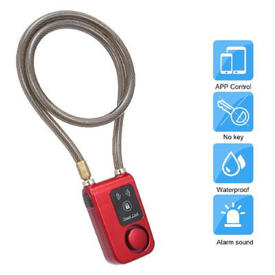 Keyless BT Lock 80CM Steel Cable Anti Theft Alarm Lock Phone APP Control Smart Lock for Bicycle Motocycle Gate Lock IP55 Waterproo
Keyless BT Lock 80CM Steel Cable Anti Theft Alarm Lock Phone APP Control Smart Lock for Bicycle Motocycle Gate Lock IP55 Waterproo