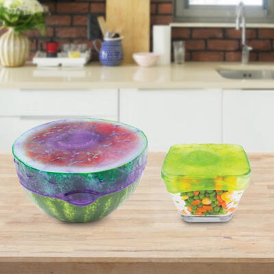 Greensen 4PcsSet Food Grade Silicone Food Storage Wrap Fruit Sealed Cover Kitchen Tool
Greensen 4PcsSet Food Grade Silicone Food Storage Wrap Fruit Sealed Cover Kitchen Tool