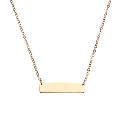 New Personalized Blank Bar Pendant Necklace 3 Colors Stainless Steel Plate Necklace Jewelry
New Personalized Blank Bar Pendant Necklace 3 Colors Stainless Steel Plate Necklace Jewelry