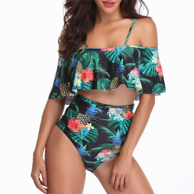 Roseonmyhand Women Padded Ruffles Leaves Print Beach High Waist Suit Bikini Swimwear Plus
Roseonmyhand Women Padded Ruffles Leaves Print Beach High Waist Suit Bikini Swimwear Plus