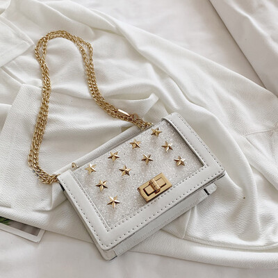 Tailored Womens fashion shoulder bag star pattern Messenger bag sequin transparent bag
Tailored Womens fashion shoulder bag star pattern Messenger bag sequin transparent bag