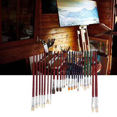 Greensen 25pcsset Bristle Nylon Hair Horse Hair Painting Brushes for Acrylic Watercolor Painting
Greensen 25pcsset Bristle Nylon Hair Horse Hair Painting Brushes for Acrylic Watercolor Painting