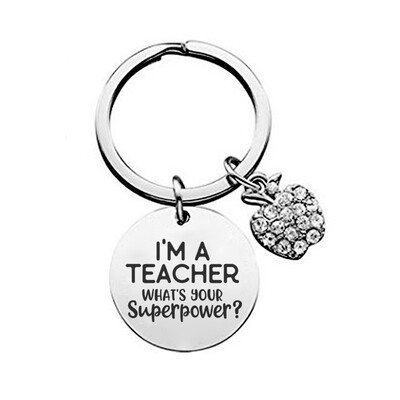 Stainless Steel Keychain Creative Teacher Birthday Present Christmas Gift Key Ring Pendant Distinctive Accessories
Stainless Steel Keychain Creative Teacher Birthday Present Christmas Gift Key Ring Pendant Distinctive Accessories
