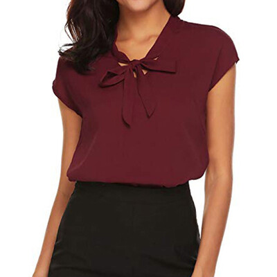 Starmoon Womens Bow Tie Neck Short Sleeve Casual Office Work Chiffon Blouse Shirts Tops
Starmoon Womens Bow Tie Neck Short Sleeve Casual Office Work Chiffon Blouse Shirts Tops