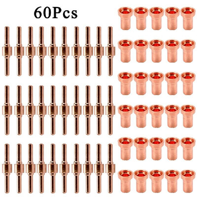 60PCS Red Copper Extended Long Plasma Cutter Tip Electrode Nozzle Kit Consumable For PT31 -G40 40A Cutting
60PCS Red Copper Extended Long Plasma Cutter Tip Electrode Nozzle Kit Consumable For PT31 -G40 40A Cutting