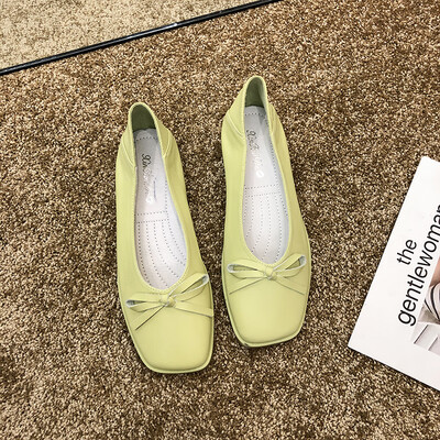 Summer Bean Shoes Womens Square Head Shallow Butterfly Knot Work Shoes Womens Flat Bottom Soft sole Single Shoes
Summer Bean Shoes Womens Square Head Shallow Butterfly Knot Work Shoes Womens Flat Bottom Soft sole Single Shoes
