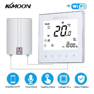 KKmoon Digital WaterGas Boiler Heating Thermostat with WiFi Connection & Voice Control Energy Saving AC 95-240V 5A Touchscreen LC
KKmoon Digital WaterGas Boiler Heating Thermostat with WiFi Connection & Voice Control Energy Saving AC 95-240V 5A Touchscreen LC