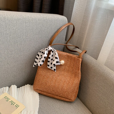 Fashion wild bow shoulder bag 2019 new casual simple woven bag female Sen temperament handbag
Fashion wild bow shoulder bag 2019 new casual simple woven bag female Sen temperament handbag