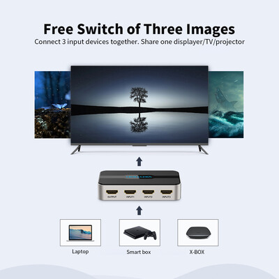 VENTION HDMI Switcher HD 3 in 1 Splitter with 4K Full HD 1080P 3D Effect 35mm Audio Jack IR Remote Control for LaptopSTBXBOXPr
VENTION HDMI Switcher HD 3 in 1 Splitter with 4K Full HD 1080P 3D Effect 35mm Audio Jack IR Remote Control for LaptopSTBXBOXPr